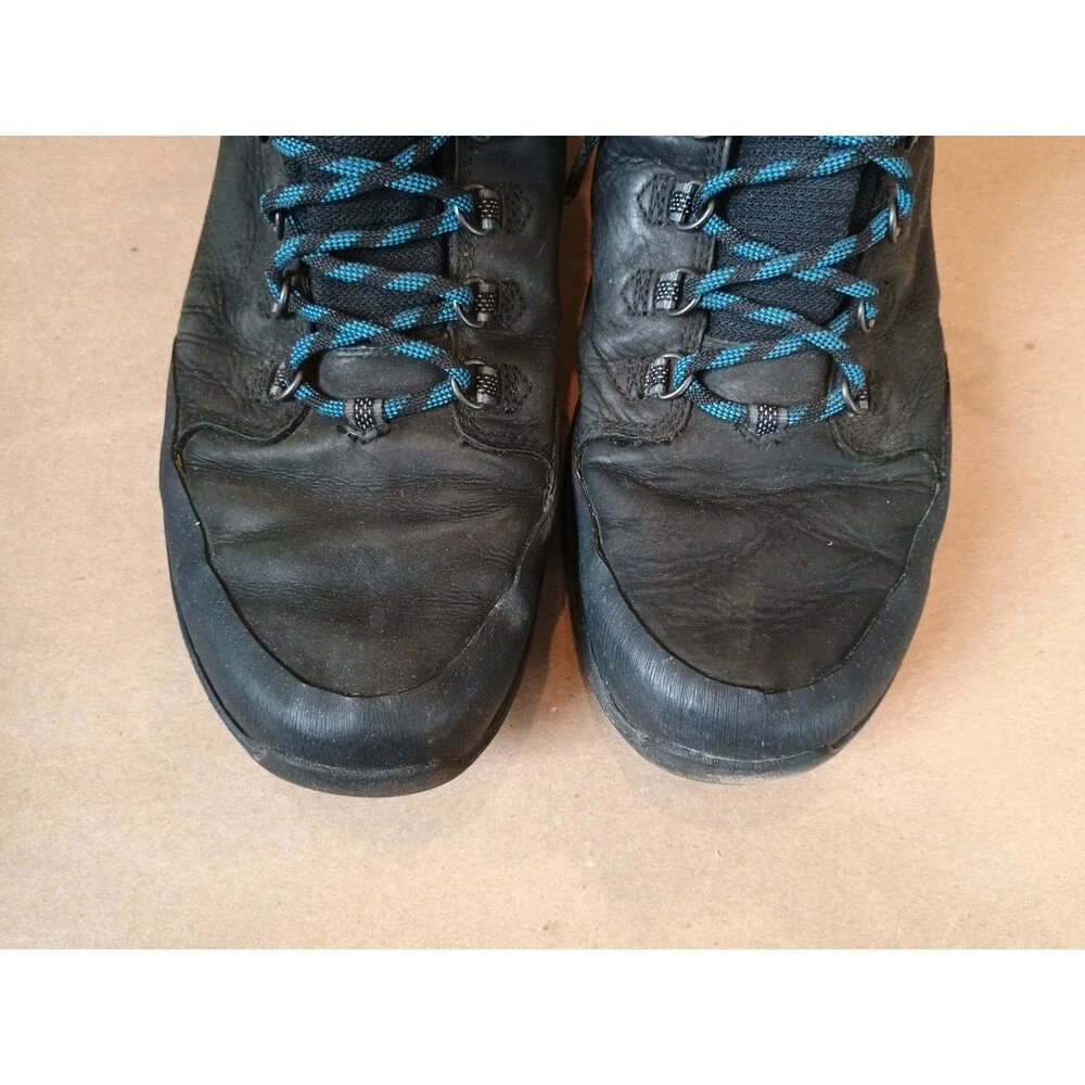 TEVA UTILITY WATERPROOF TALL BLACK TEAL HIKING BOOTS SZ 13 MEN 1018227
